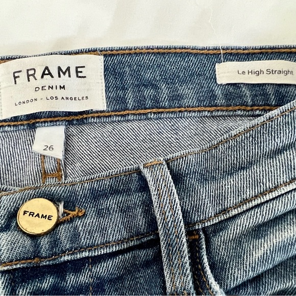 Frame Denim Le High Straight Jeans, Size 26 - Picture 5 of 6
